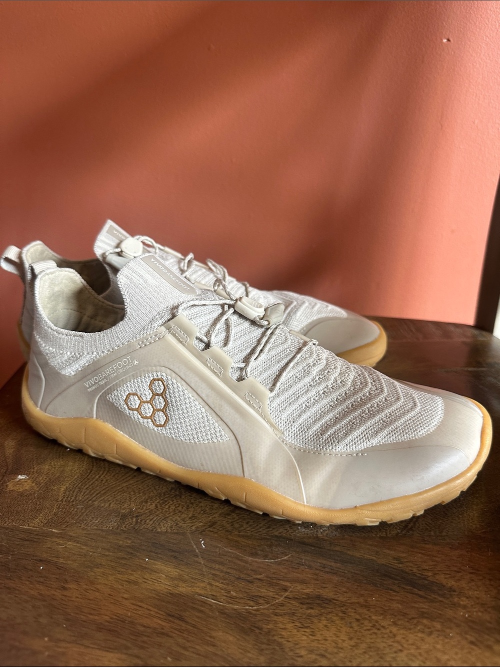 Vivobarefoot Beige Knit Minimalist Sneakers